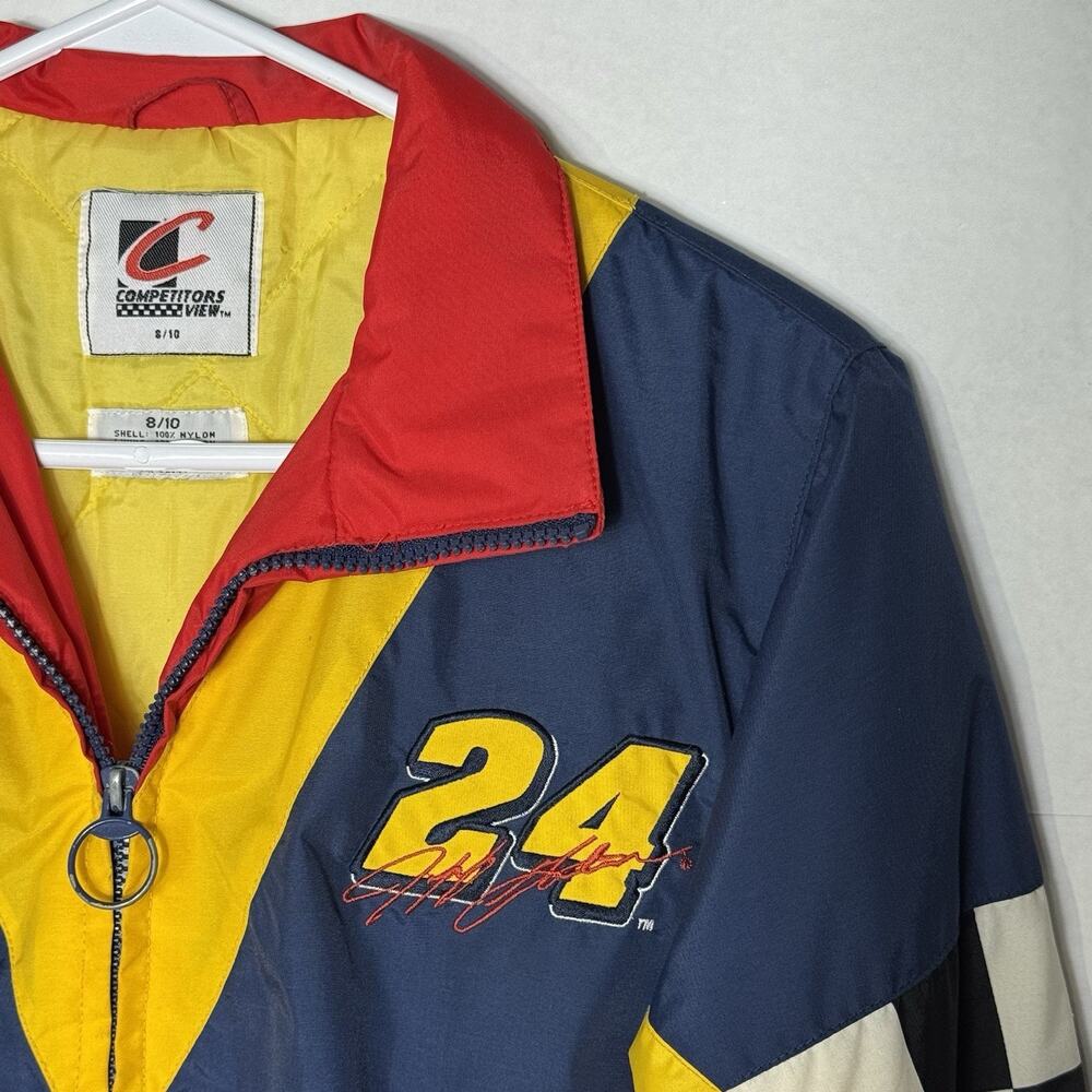 Jeff Gordon #24 NASCAR Jacket YOUTH 8/10 Competitors View Nylon Racing Vintage